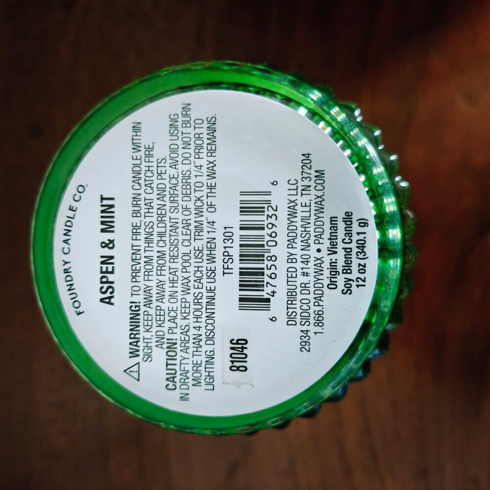 FOUNDRY CANDLE CO Aspen & Mint Candle - Picture 5 of 5